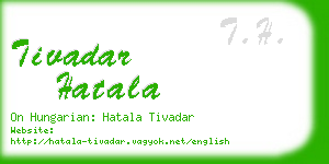 tivadar hatala business card